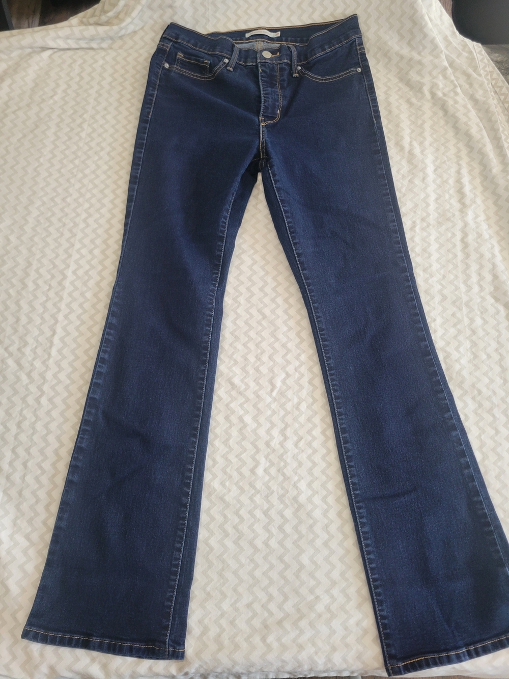 Levi's Dark Blue 315 Shaping Bootcut stretch Denim Flare Jeans Size 29